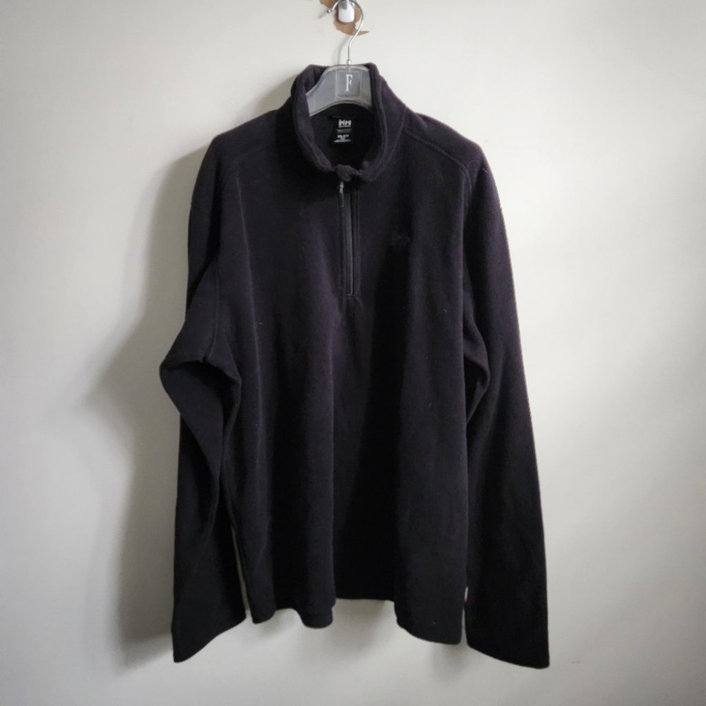 *SOLD* HELLY HANSEN | Fleece half zip pullover polartec black sz 2XL - Picture 1 of 5